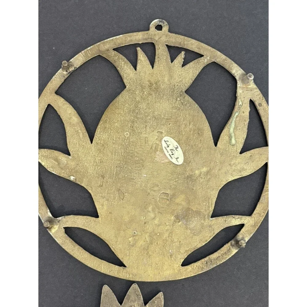 Vintage Brass Pineapple Trivets From Hawaii - Picture 4 of 8